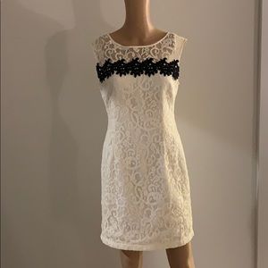 White lace cocktail dress Ann Taylor
